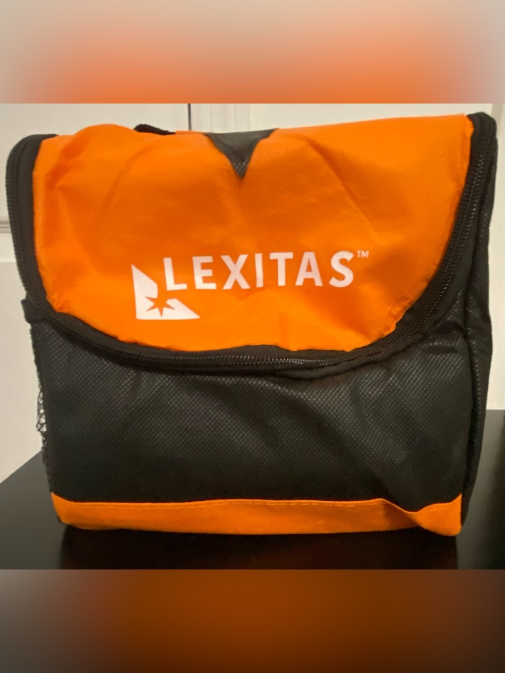 Orange and Black Lunch Bag